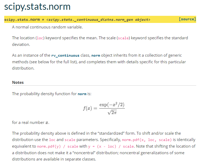 scipy stats norm
