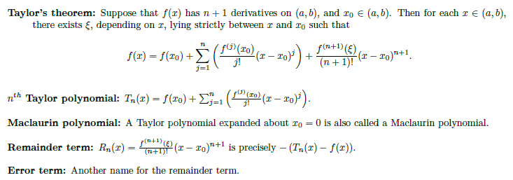 Taylor Series Polynomial