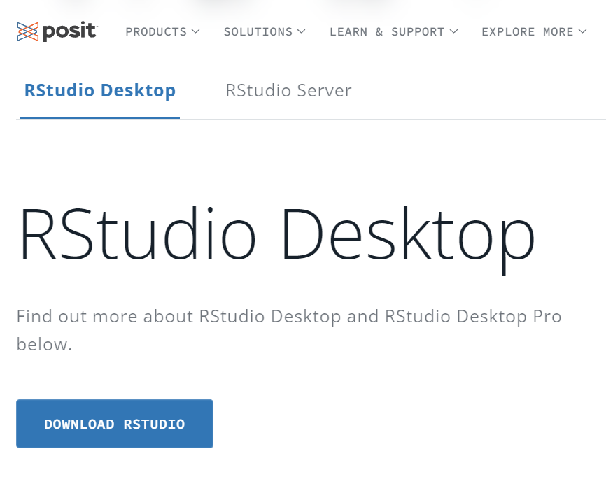 RStudio IDE Page