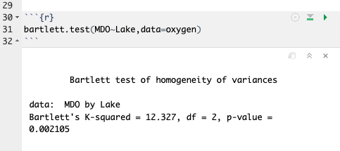 Bartlett's Test
