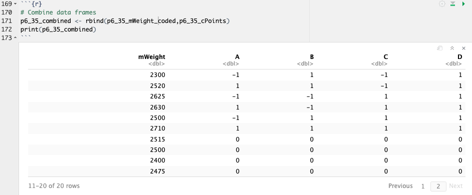 Combined Data Frame
