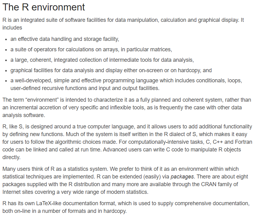 R Environment