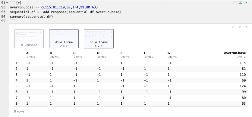 Response Variable for Example Problem