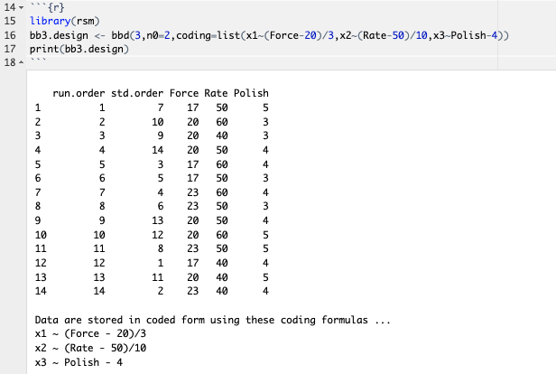 bbd() Output