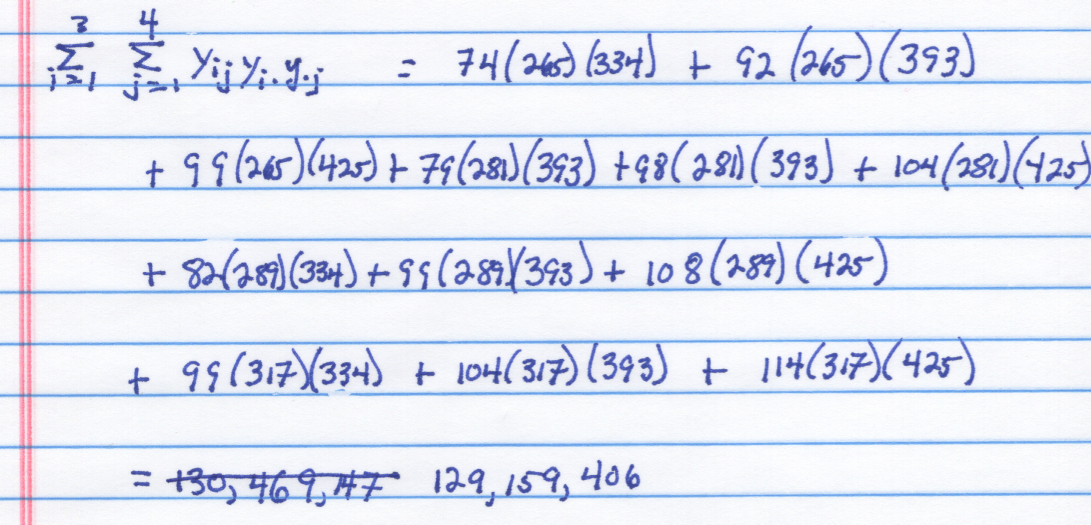 Double Sum Calculation