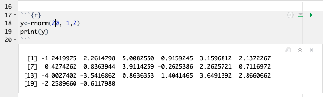 rnorm Function Example