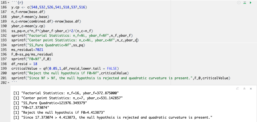 Test for Pure Quadratic Curvature