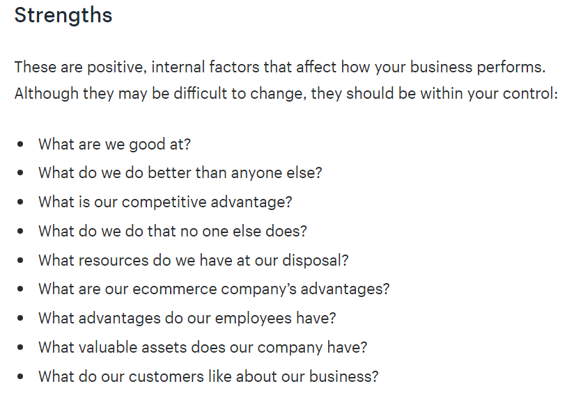 Shopify Strengths
